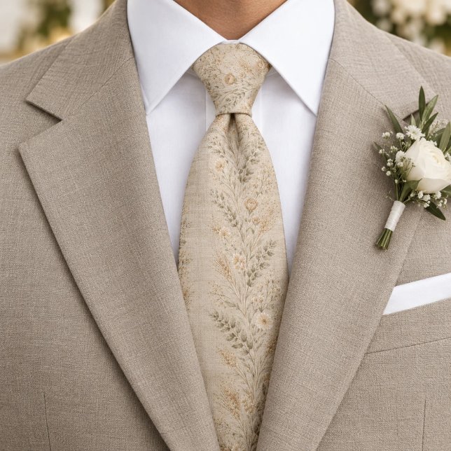 Soft-Boho-Blumenmuster Krawatte (Von Creator hochgeladen)