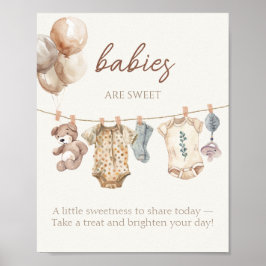 Soft Boho Neutral Baby Kleidung Babys sind süß Poster