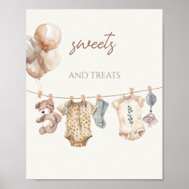 Soft Boho Neutral Baby Kleidung Süßigkeiten und Le Poster