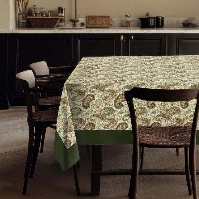 Soft Boho Tablecloth mit Earthy Paisley Pattern Tischdecke (Soft Boho Tablecloth with Earthy Paisley Pattern)