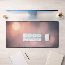 Soft Bokeh Glow Desk Mat - Ästhetisches Pink & Pea Schreibtischunterlage