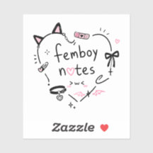 Soft Boy Femboy Notizen Süßes Herz Ästhetik Aufkle