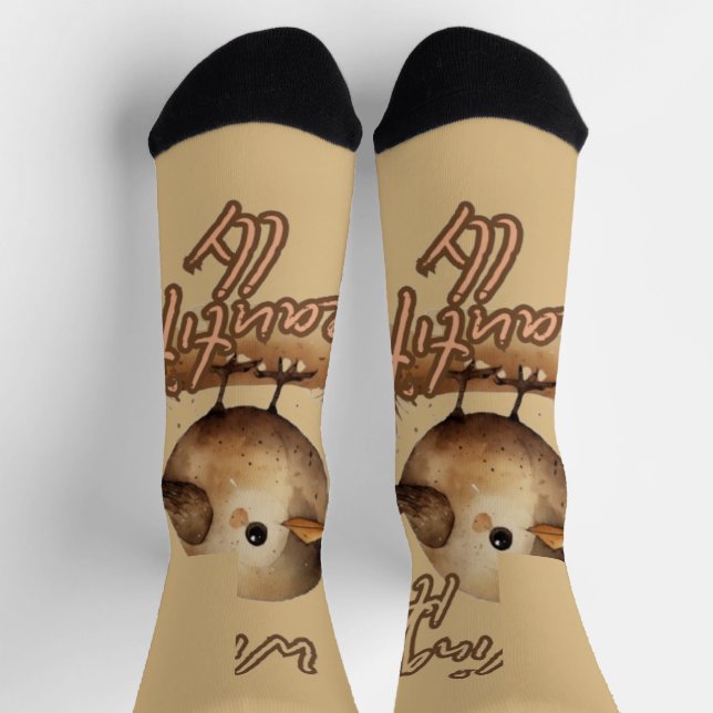 Soft Brown Petite Design Socken (Oben)