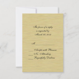 Soft Brushed Gold UAWG RSVP Karte