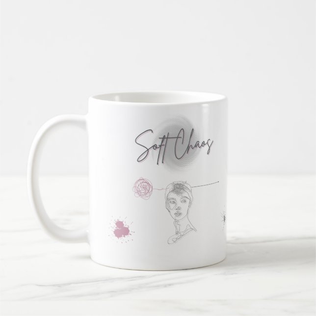 Soft Chaos - Minimale Ästhetik-Tasse Kaffeetasse (Links)