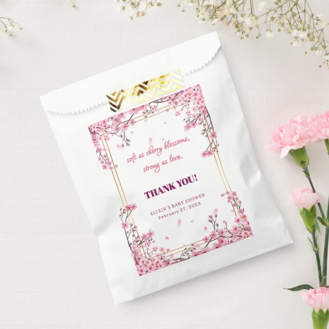 Soft Cherry Blossom Sakura Baby Dusche Geschenktütchen (Versiegelt)