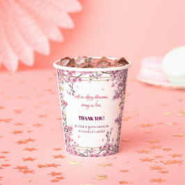 Soft Cherry Blossom Sakura Baby Dusche Pappbecher