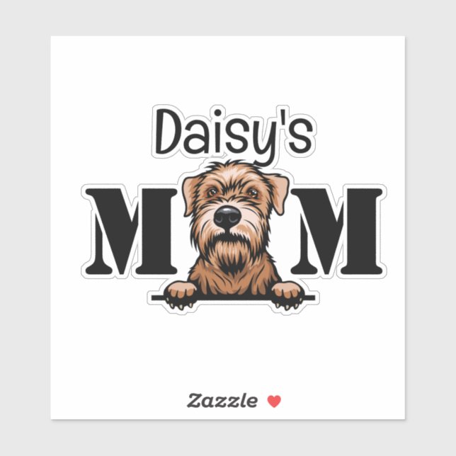 Soft Coat Wheaten Terrier Mama Personalisiert Aufkleber (Blatt)
