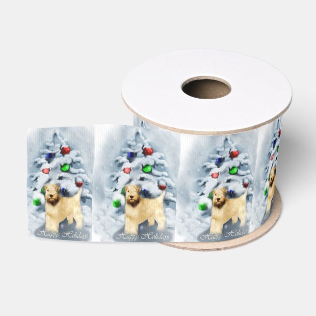 Soft Coat Wheaten Terrier Weihnachten Ripsband (Spule)