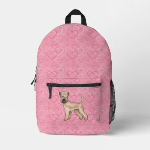 Soft-Coated Wheaten Terrier Hund Liebe Herz Muster Bedruckter Rucksack