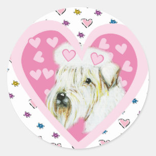 Soft Coated Wheaten Terrier Runder Aufkleber
