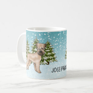 Soft-Coated Wheaten Terrier Schneeiger Winterwald Kaffeetasse