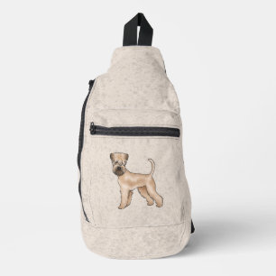 Soft-Coated Wheaten Terrier Süßer Hund Auf Beige Crossbody Bag