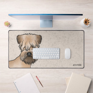 Soft-Coated Wheaten Terrier Süßer Hundekopf und Te Schreibtischunterlage