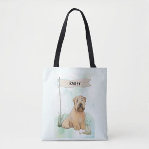Soft Coated Wheaten Terrier Wasserfarben Personali Tasche