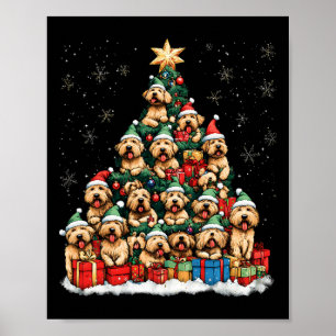 Soft Coated Wheaten Terrier Weihnachtsbaum Dog San Poster