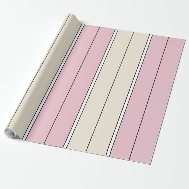 Soft Color Vertical Stripe Pattern Design Geschenkpapier (Ungerollt)