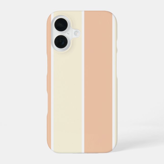 Soft Color Vertical Stripe Pattern Design iPhone 16 Hülle (Rückseite)