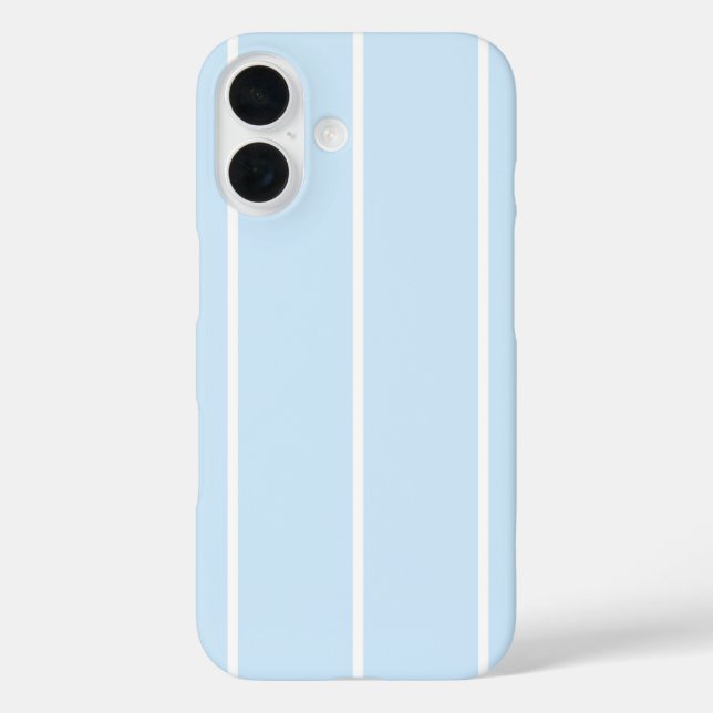 Soft Color Vertical Stripe Pattern Design iPhone 16 Hülle (Rückseite)
