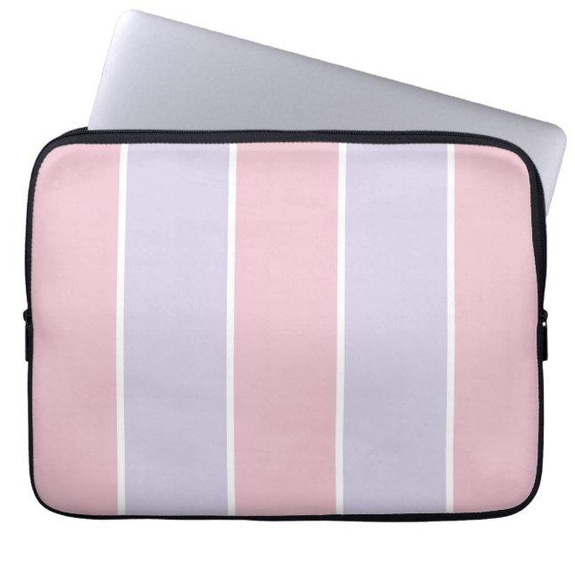 Soft Color Vertical Stripe Pattern Design Laptopschutzhülle (Vorderseite)