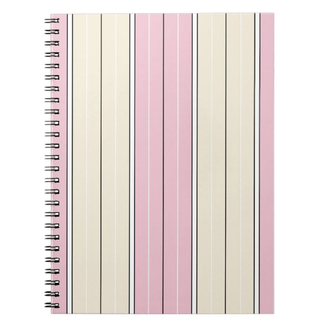 Soft Color Vertical Stripe Pattern Design Notizblock (Vorderseite)