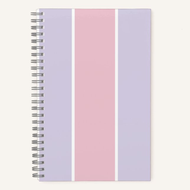 Soft Color Vertical Stripe Pattern Design Notizbuch (Vorderseite)