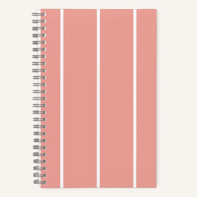 Soft Color Vertical Stripe Pattern Design Notizbuch (Vorderseite)