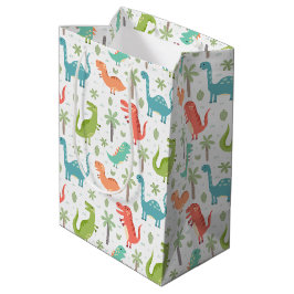 Soft Colors Dinosaurier Palmen Bäume Kinder Mittlere Geschenktüte