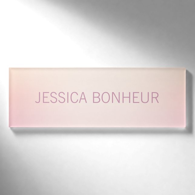 Soft Colors Fading Ombre Namenschild (Vorderseite)
