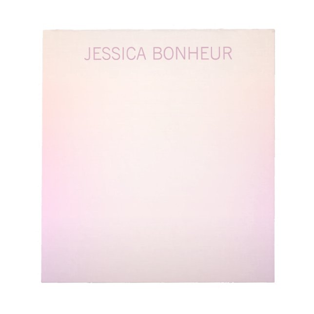Soft Colors Fading Ombre Notizblock (Vorderseite)