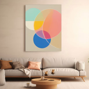 Soft Colos geometrische Formen moderne dekorative Poster