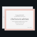 Soft Coral Border Einladungen für Hochzeiten<br><div class="desc">Mit diesem einfachen,  textbasierten Hochzeitsdesign,  das eine dezente Grenze von sanften und feinen Korallentönen auf neutralem Weiß aufweist,  können Sie sich von dezenter Eleganz überzeugen. Verwenden Sie die Anpassungsoption,  um alle Farben zu ändern,  um Ihr Hochzeitsmotiv Anzug,  können Sie sogar ein Backer-Bild Ihrer Wahl,  um es wirklich jazz.</div>