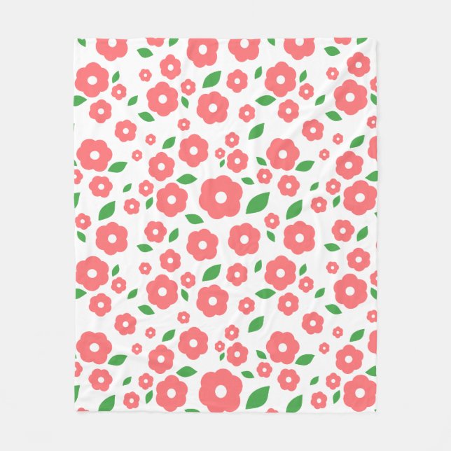 Soft Cosy Blanket mit Niedlicher Blume Muster Fleecedecke (Vorderseite)