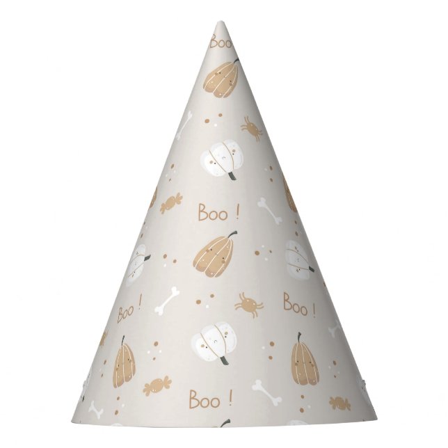 Soft Cosy Halloween Pattern Party Hat Partyhütchen (Vorderseite)