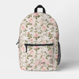 Soft Cottage Core Roses Bedruckter Rucksack