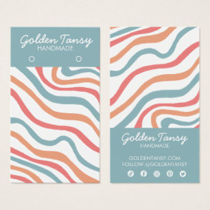 Soft Curves Blue Earring Juwelier Display Card