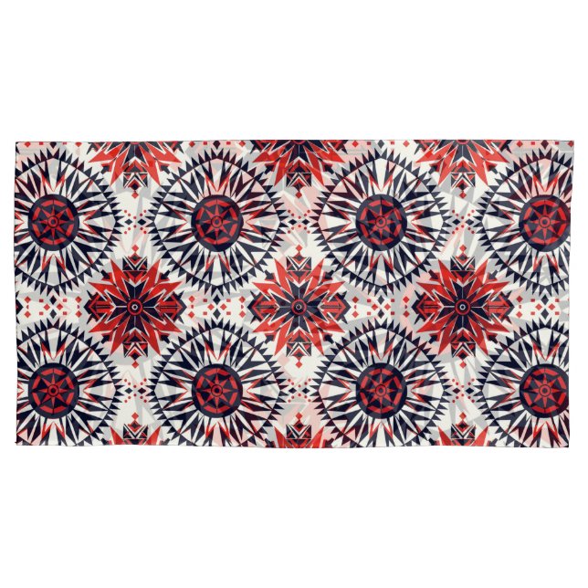 Soft Cyan "Cosmic Interlock" King-Sized Pillowcase Kissenbezug (Vorderseite)