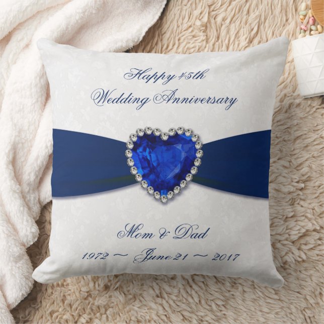 Soft Damask 45. Hochzeit-Jubiläum-Kissen Kissen (Decke)