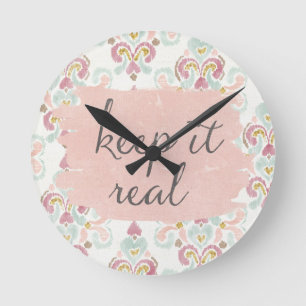 Soft Deco III   Keep It Real Runde Wanduhr