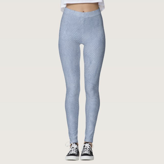 Soft Denim Weave Texture Leggings (Vorderseite)