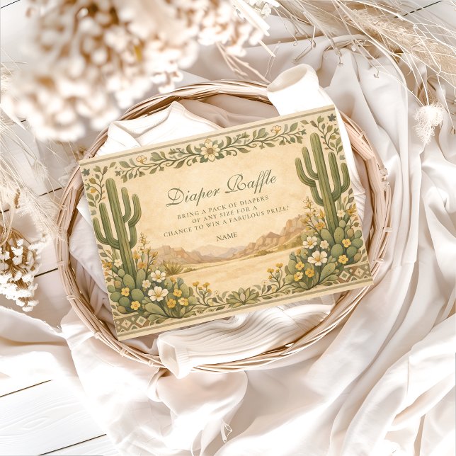 Soft Desert Wildflowers Diapper Raffle  Begleitkarte (Von Creator hochgeladen)