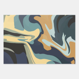 Soft Earthy Wirbel in ruhigen Tones Geschenkpapier Set