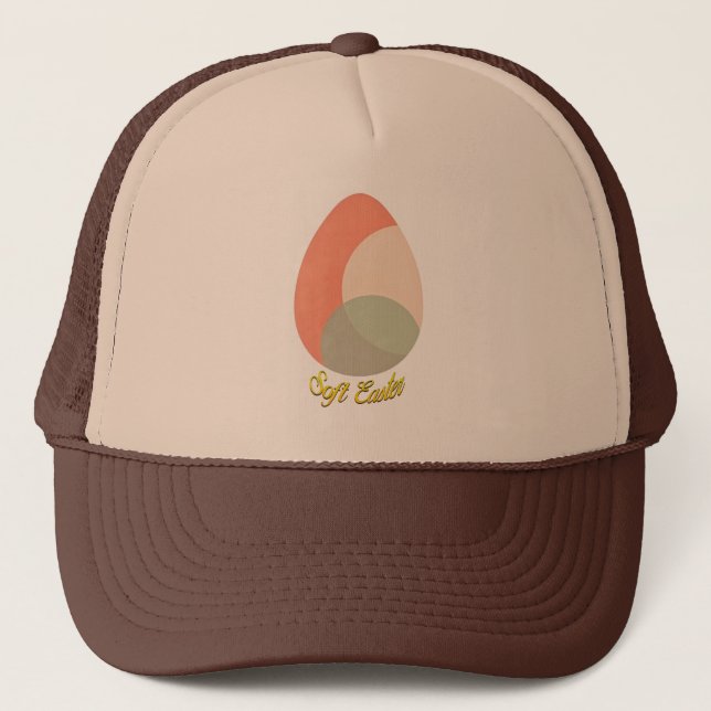 Soft Easter – Pastel Egg Illustration - boné Truckerkappe (Vorderseite)