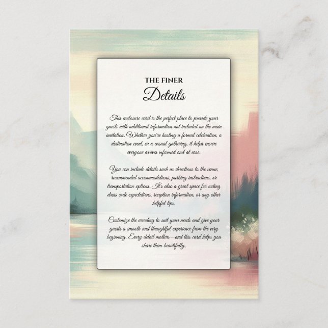 Soft Echoes of the Mountains Begleitkarte (Vorderseite)