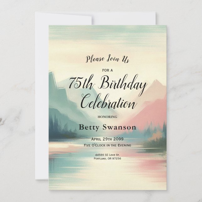 Soft Echoes of the Mountains Einladung (Vorderseite)