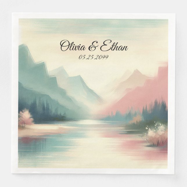 Soft Echoes of the Mountains Serviette (Vorderseite)