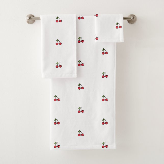 🍒 Soft & élégant Serviettes de bain en cerisier � (En situation)