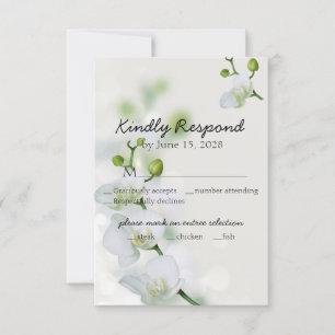Soft Elegante Orchid RSVP Karte