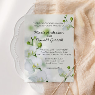 Soft Elegante Orchid Wedding Einladung