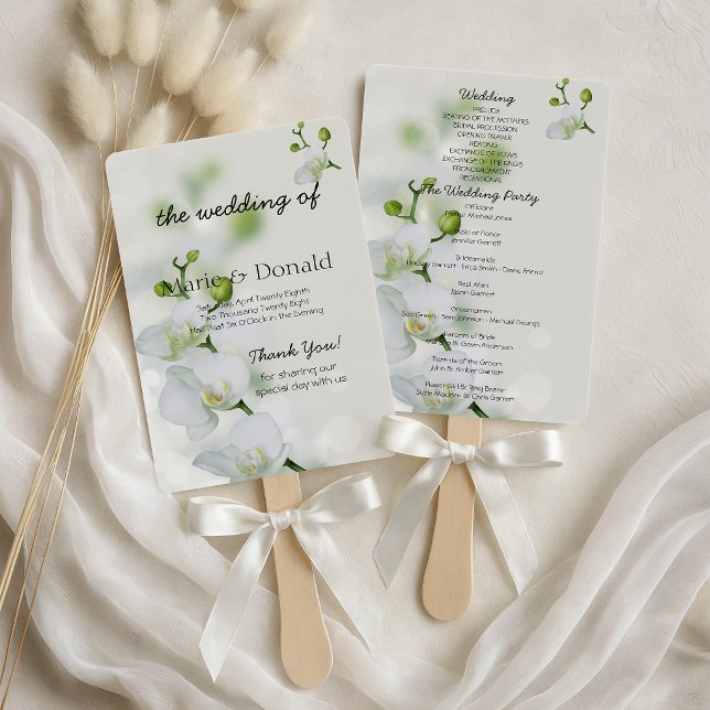 Soft Elegante Orchid Wedding Program Fächer (Von Creator hochgeladen)